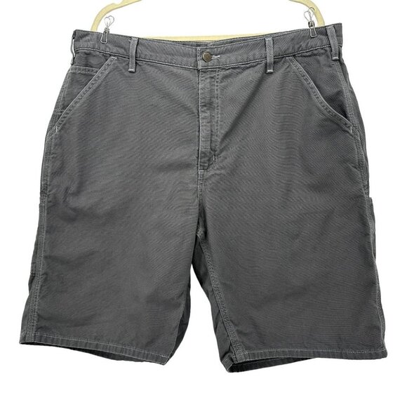 Carhartt Other - Carhartt Canvas Gray Flat Front Utility Shorts Mens 40